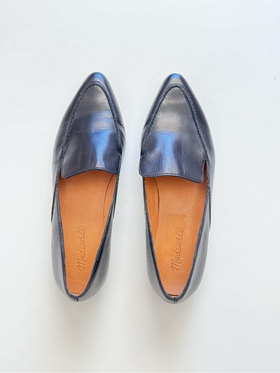 Madewell Shoes - Madewell Black Frances Skimmer Pointed Leather Slip-On Loafers size 8.5